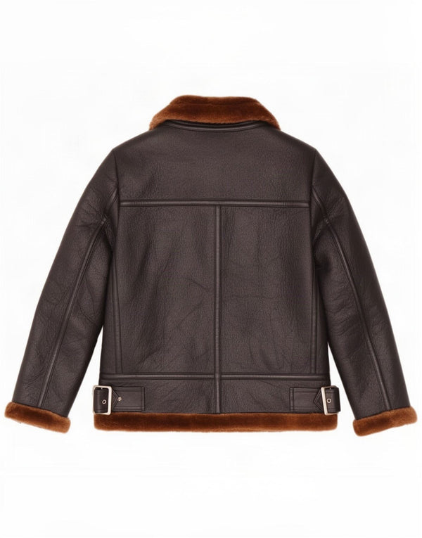 Женская куртка свободного кроя из шерпы Zara UK 6 XS, черный полиэстер