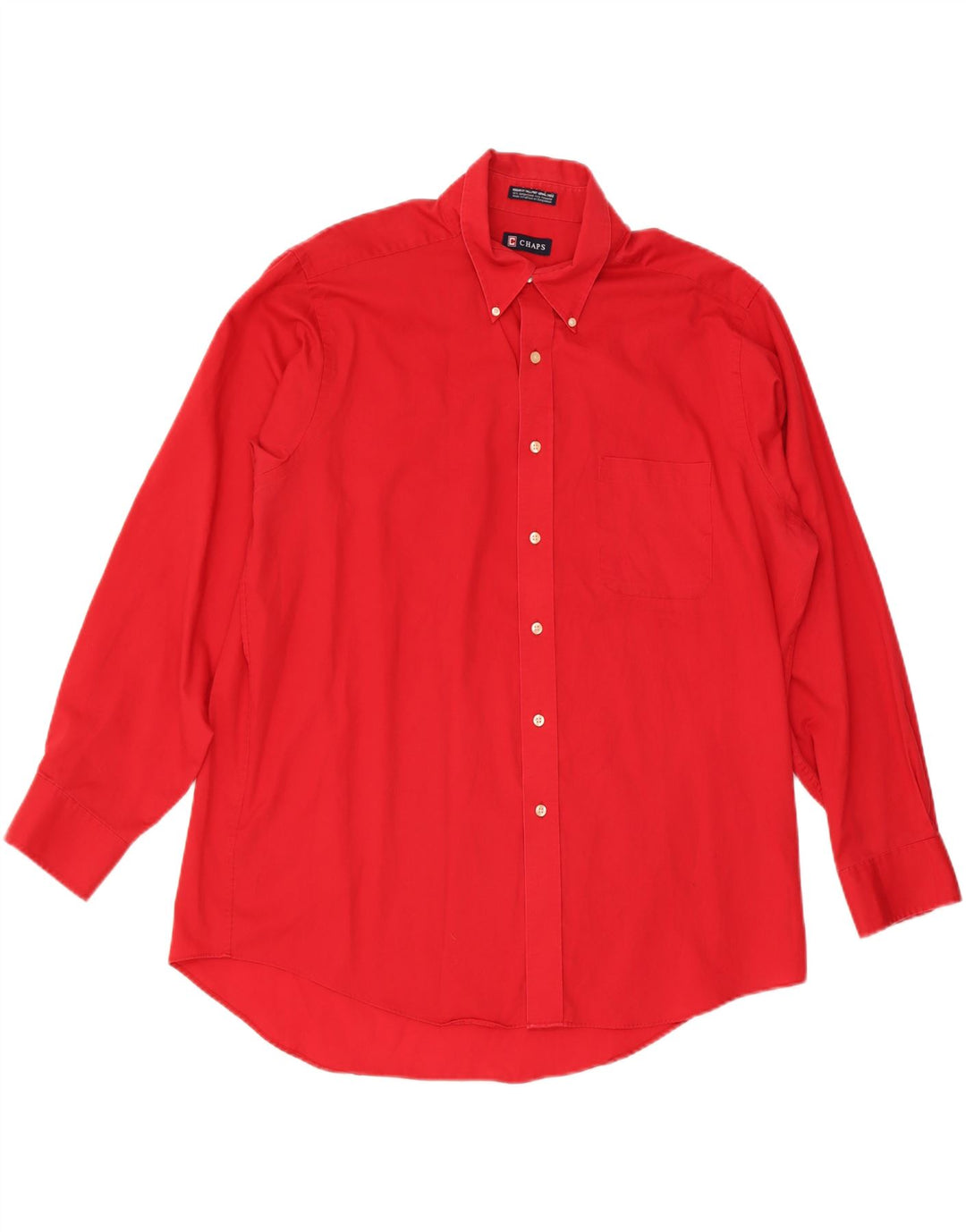 CHAPS Mens Regular Fit Shirt Size 17 1/2 XL Red Cotton