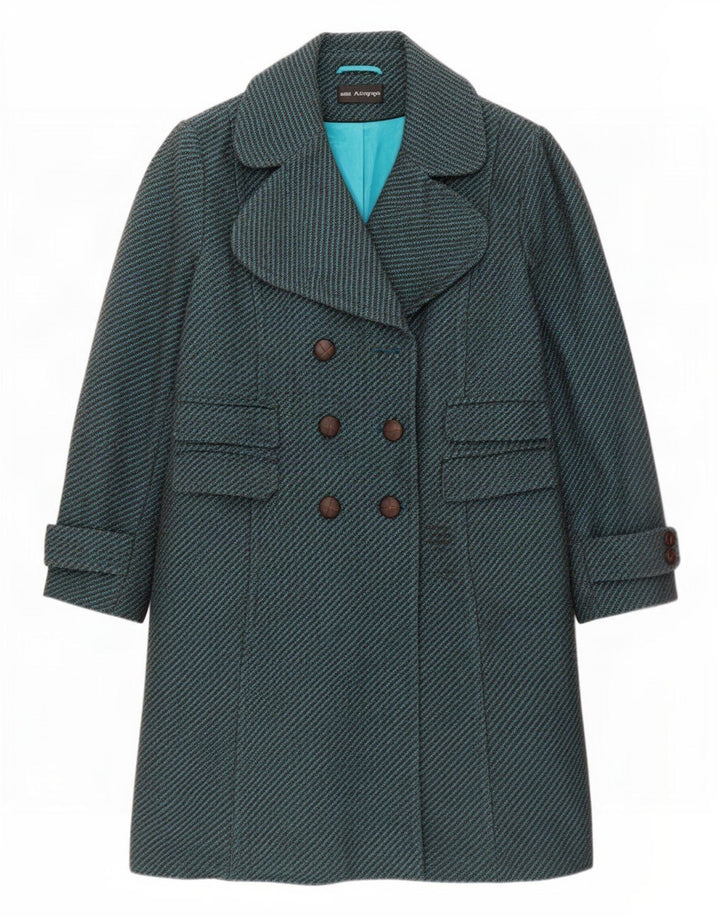 Женское двубортное пальто Marks & Spencer Autograph UK 20 2XL, зеленое