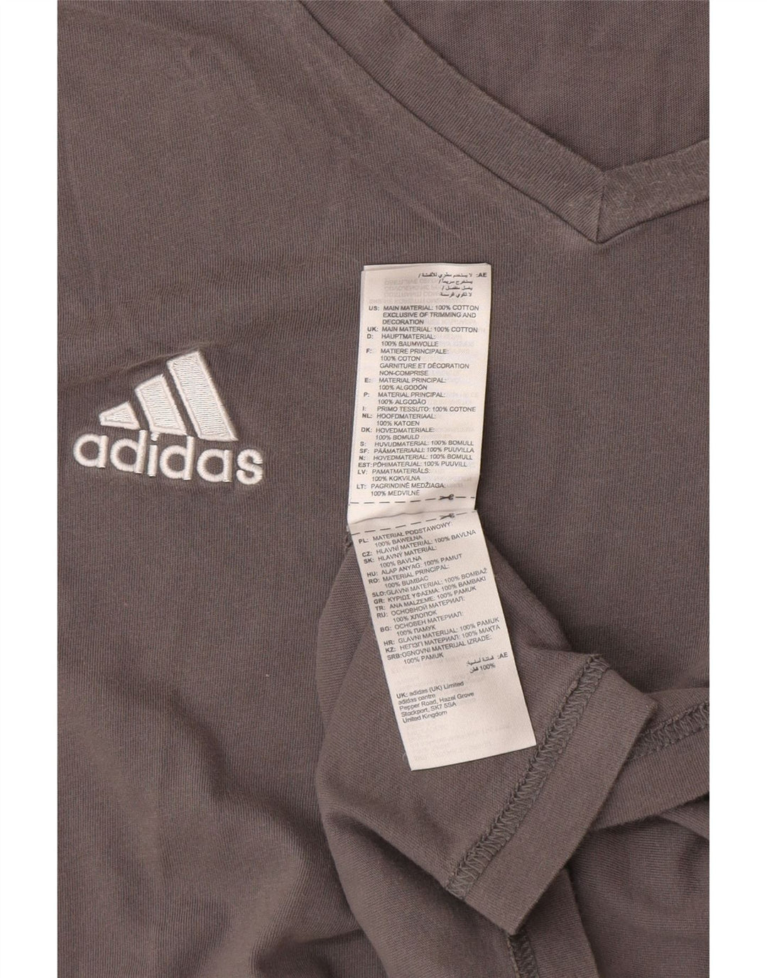 Мужская футболка Adidas Top 2XL Серый хлопок