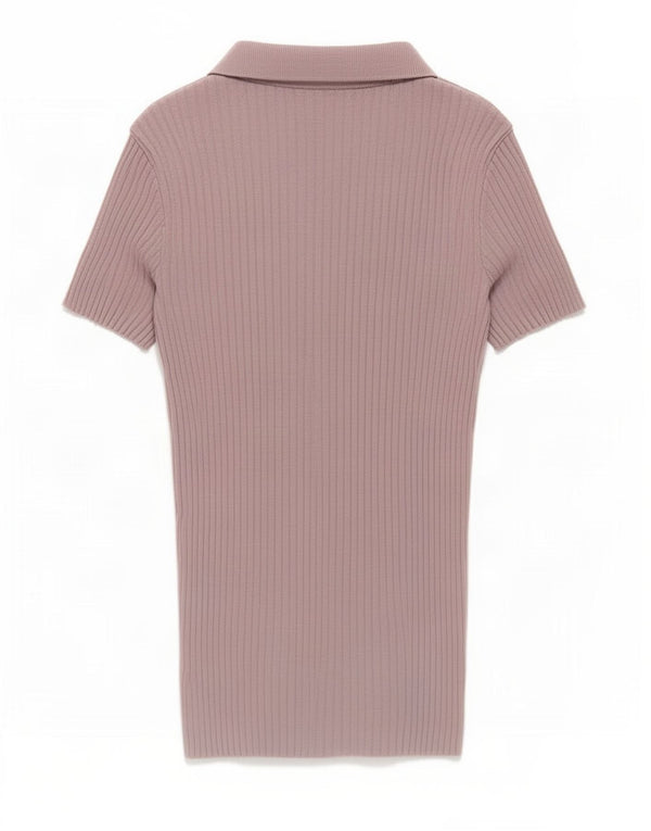 Женская рубашка-поло Zara UK 12, средний фиолетовый