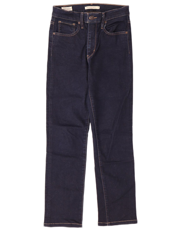 Женские прямые джинсы LEVI'S 724 с высокой посадкой W28 L26 Темно-синие, хлопок