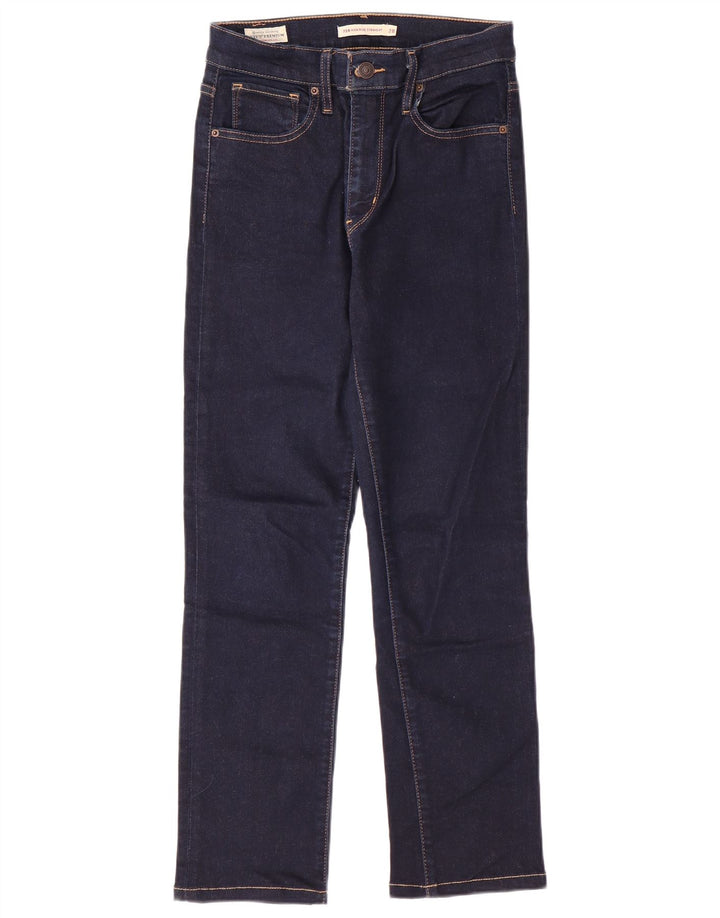 Женские прямые джинсы LEVI'S 724 с высокой посадкой W28 L26 Темно-синие, хлопок