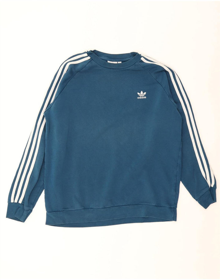 Мужской свитер Adidas, большой синий хлопок, джемпер