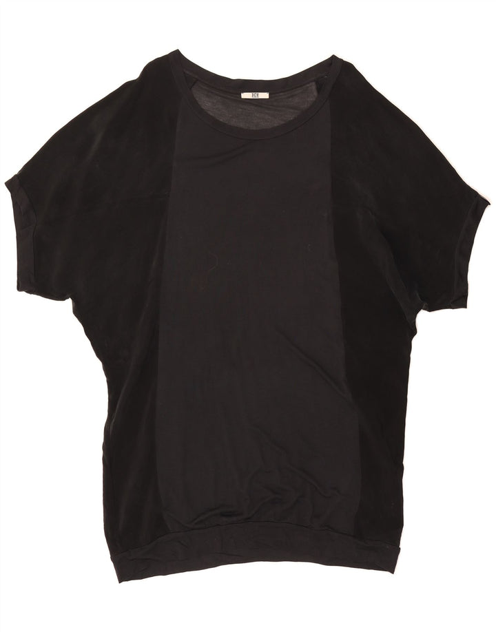 ICEBERG Womens Oversized T-Shirt Dress IT 44 Medium Black Modal Vintage Iceberg and Second-Hand Iceberg from Messina Hembry 