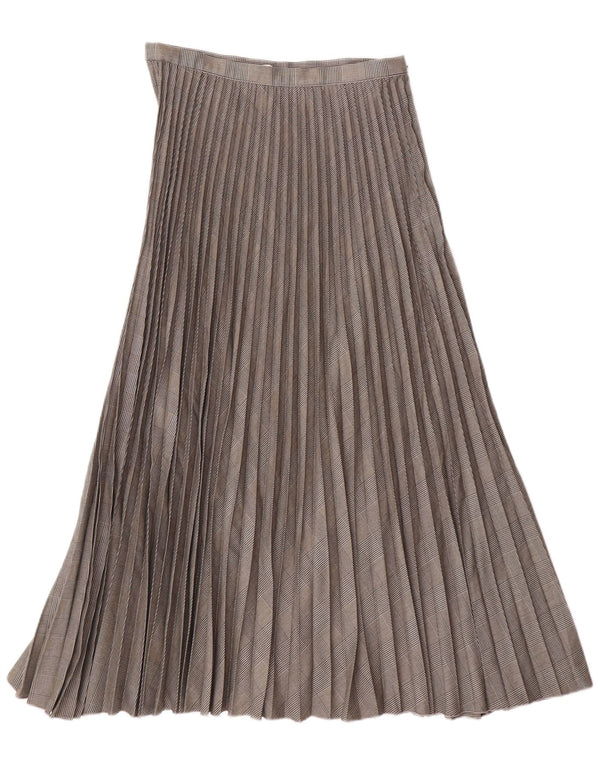 H&M Женская плиссированная юбка-нож EU 38 Medium W28 Серый полиэстер с узором «гусиные лапки»