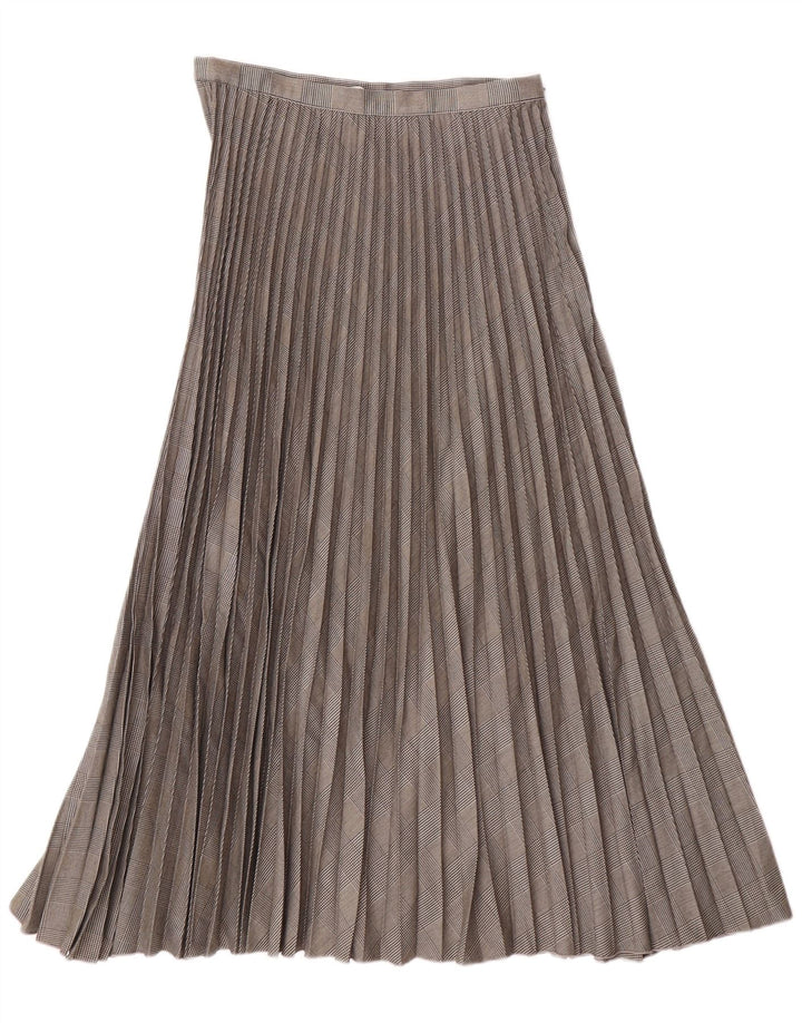 H&M Женская плиссированная юбка-нож EU 38 Medium W28 Серый полиэстер с узором «гусиные лапки»
