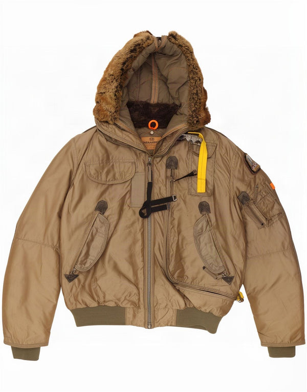 Мужская утепленная куртка Parajumpers Slim Fit с капюшоном UK 38, средний хаки, полиамид
