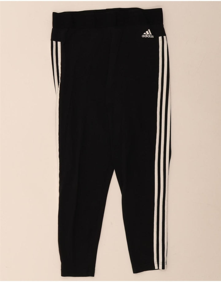 Женские укороченные леггинсы Adidas UK 12, средние, черные