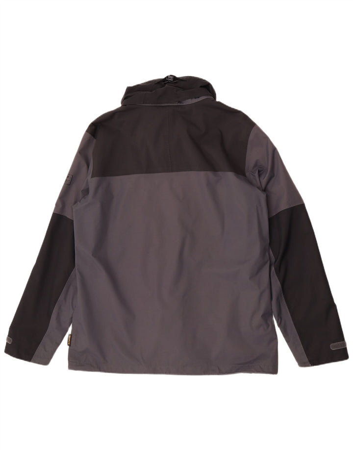 Мужская дождевик Jack Wolfskin UK 36/38 Средне-серый полиамид с цветными блоками