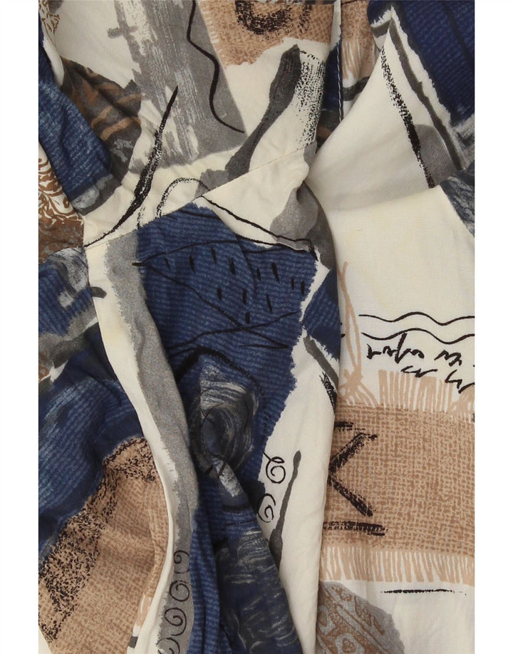 Винтажная женская рубашка EU 44 XL, разноцветная лоскутная вискоза