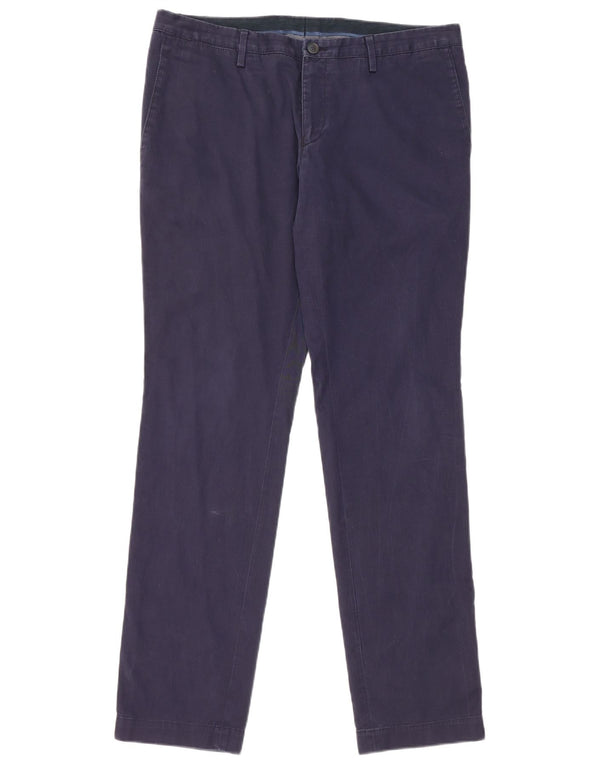 Мужские узкие брюки-чиносы HUGO BOSS EU 50, большие W34 L32, темно-синие, хлопок