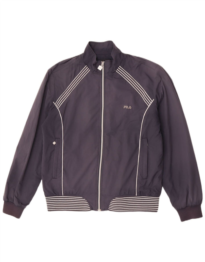 Женский бомбер Fila UK 18 XL, темно-синий в полоску, полиэстер