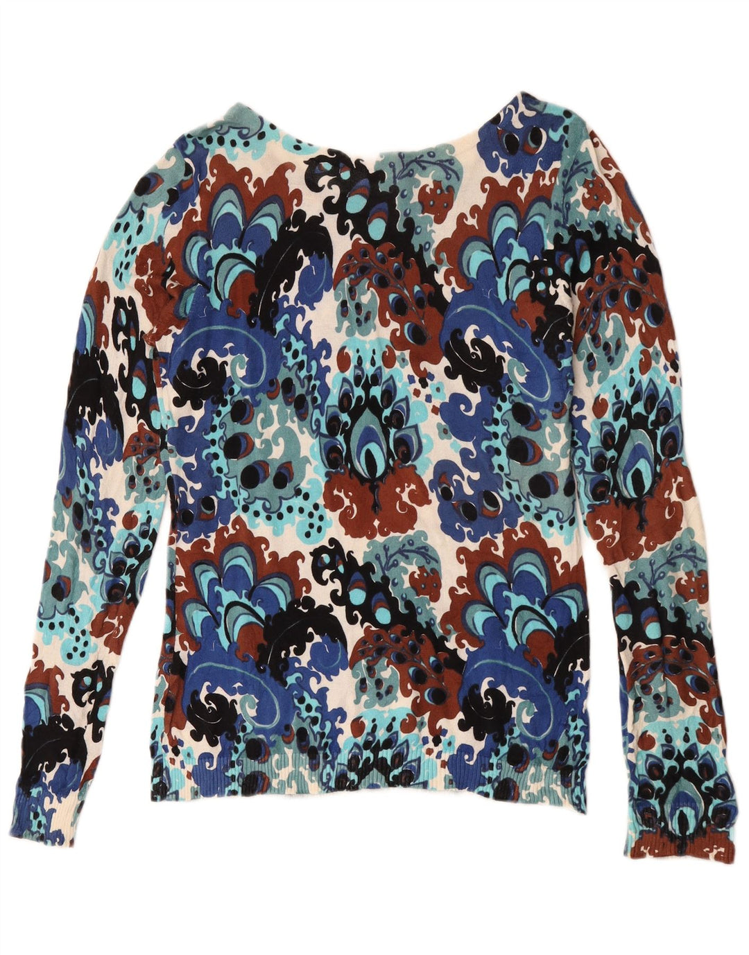 Женский джемпер с вырезом «лодочкой» J. Crew, Великобритания, 12, средний, разноцветный, с пейсли