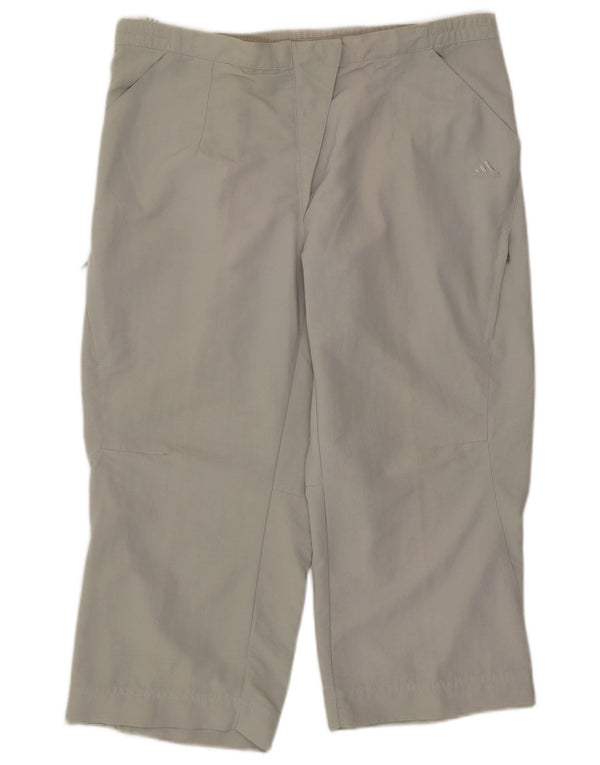 Женские спортивные брюки-капри ADIDAS UK 14, средний зеленый полиамид, спортивные