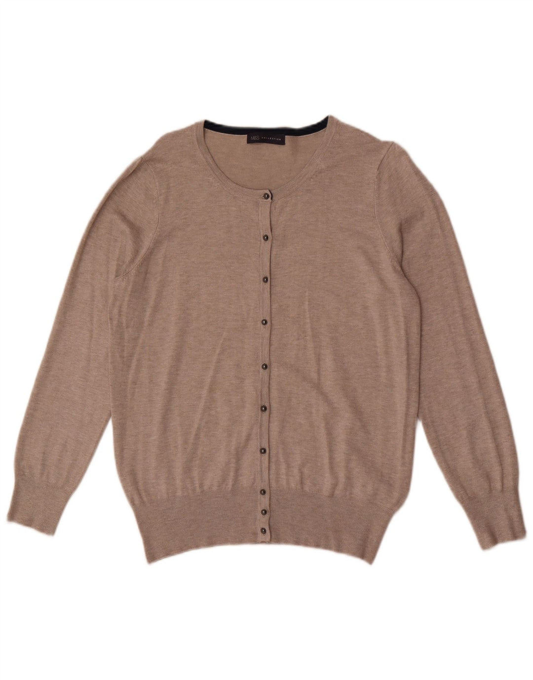 Женский кардиган Marks & Spencer UK 16, большой, бежевый, вискоза