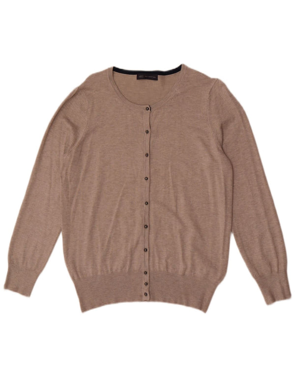 Женский кардиган Marks & Spencer UK 16, большой, бежевый, вискоза