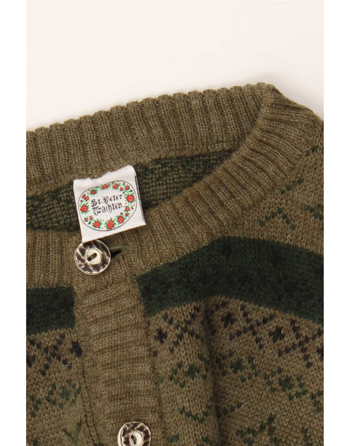Мужской кардиган St. Peter Trachten, средний хаки, акрил Fair Isle