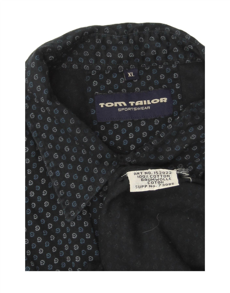 TOM TAILOR Mens Short Sleeve Shirt XL Navy Blue Spotted Cotton Vintage Tom Tailor and Second-Hand Tom Tailor from Messina Hembry 