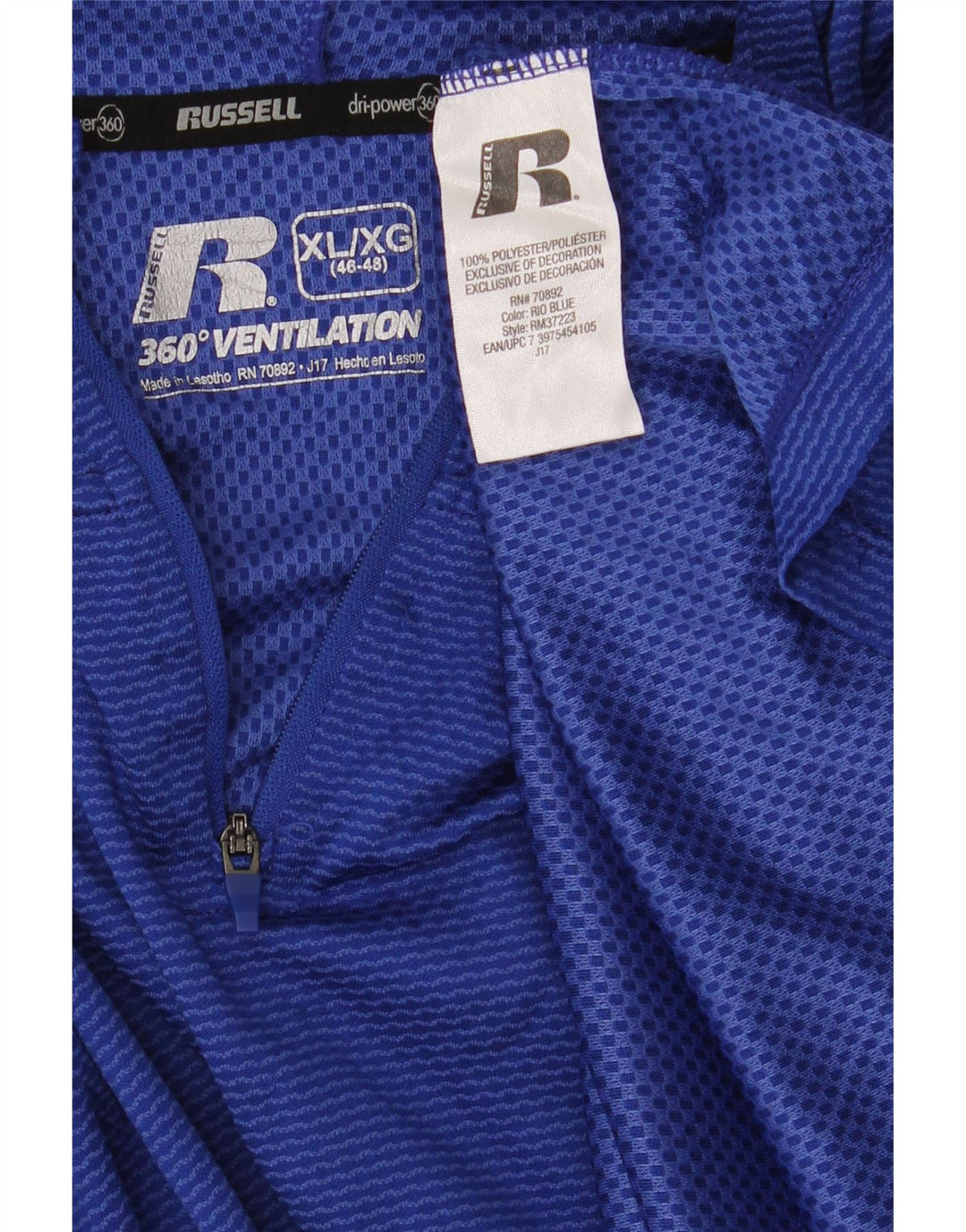 Мужской пуловер с капюшоном Russell Athletic Top XL, синий полиэстер