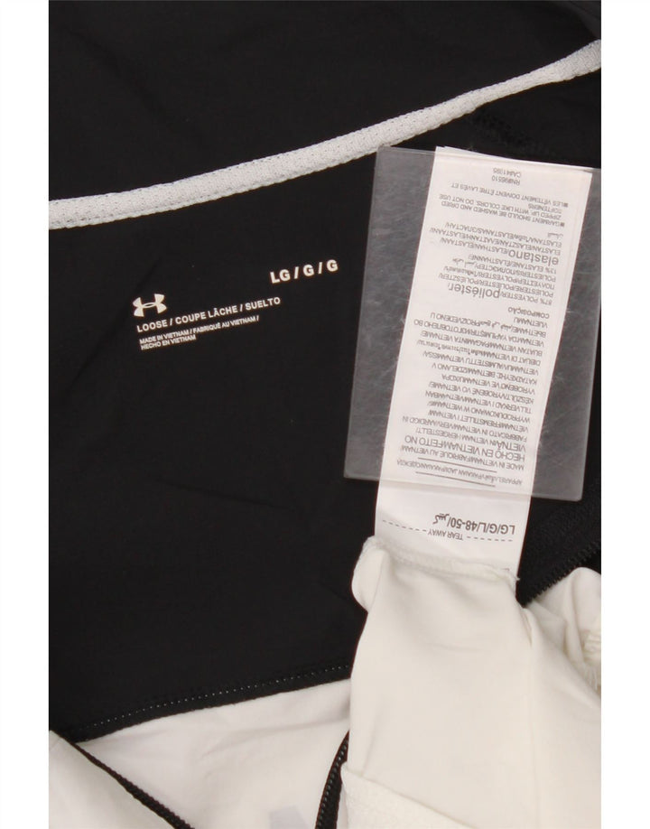 Женский спортивный пуловер UNDER ARMOR UK 16, большой белый цвет с цветными блоками