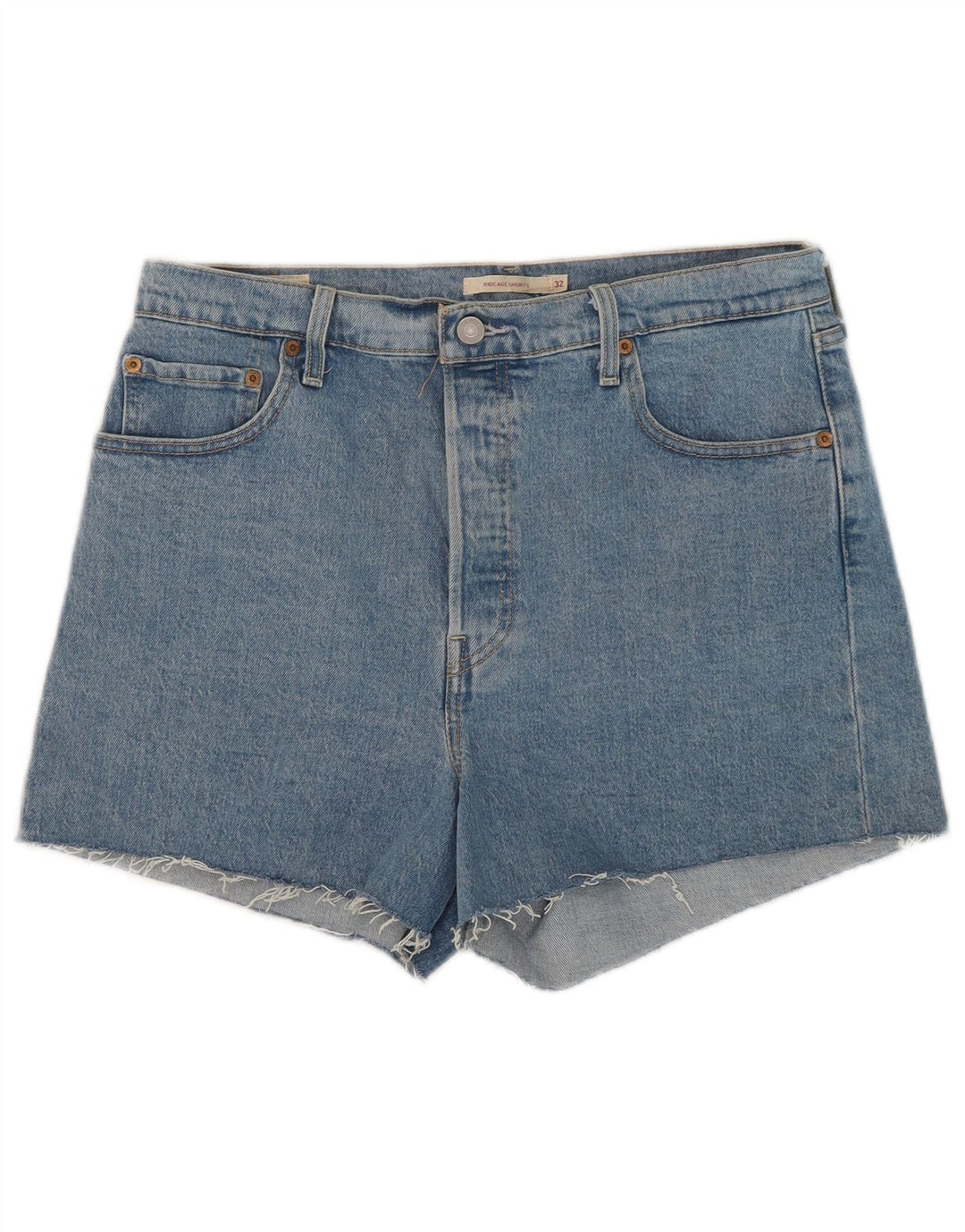 Женские джинсовые шорты Levi's Ribcage W32, большие синие, хлопок