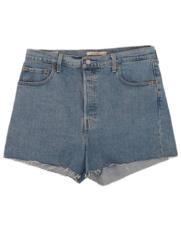 Женские джинсовые шорты Levi's Ribcage W32, большие синие, хлопок