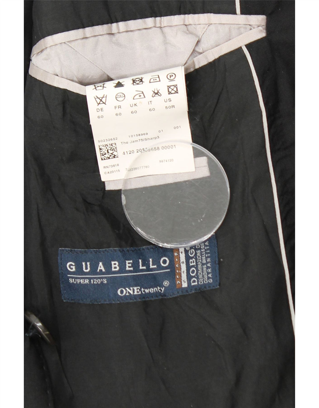 Мужской пиджак HUGO BOSS Guabello на 2 пуговицах UK 40, большой черный вискоза