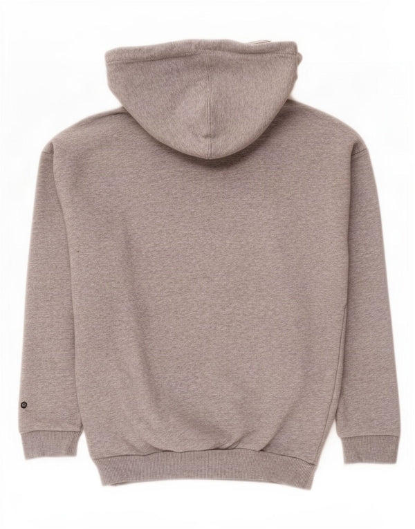 Adidas Womens Graphic Oversized Hoodie Jumper UK 4 XS Grey Cotton