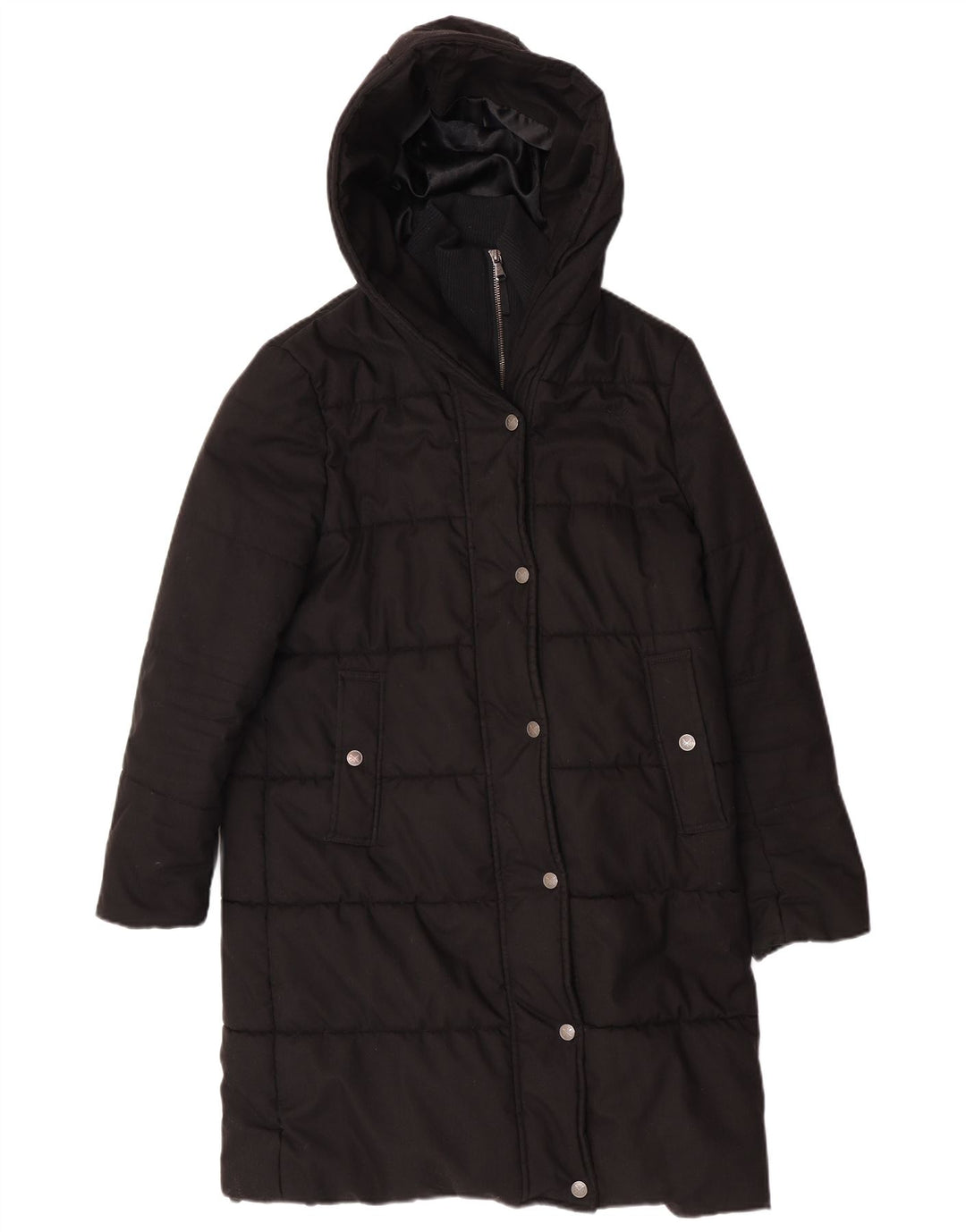 Crew Clothing Женское пуховое пальто обычного кроя с капюшоном UK 14, средний черный