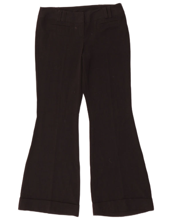 Topshop Женские повседневные брюки-клеш UK 12 Medium W32 L33 Черный полиэстер