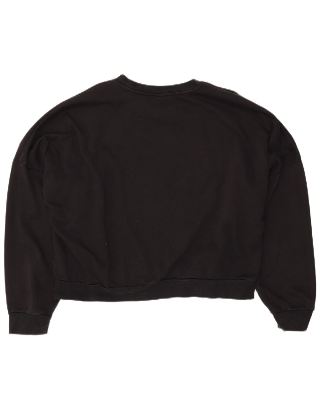 Женский укороченный свитшот оверсайз ADIDAS UK 16/18, большой черный хлопок