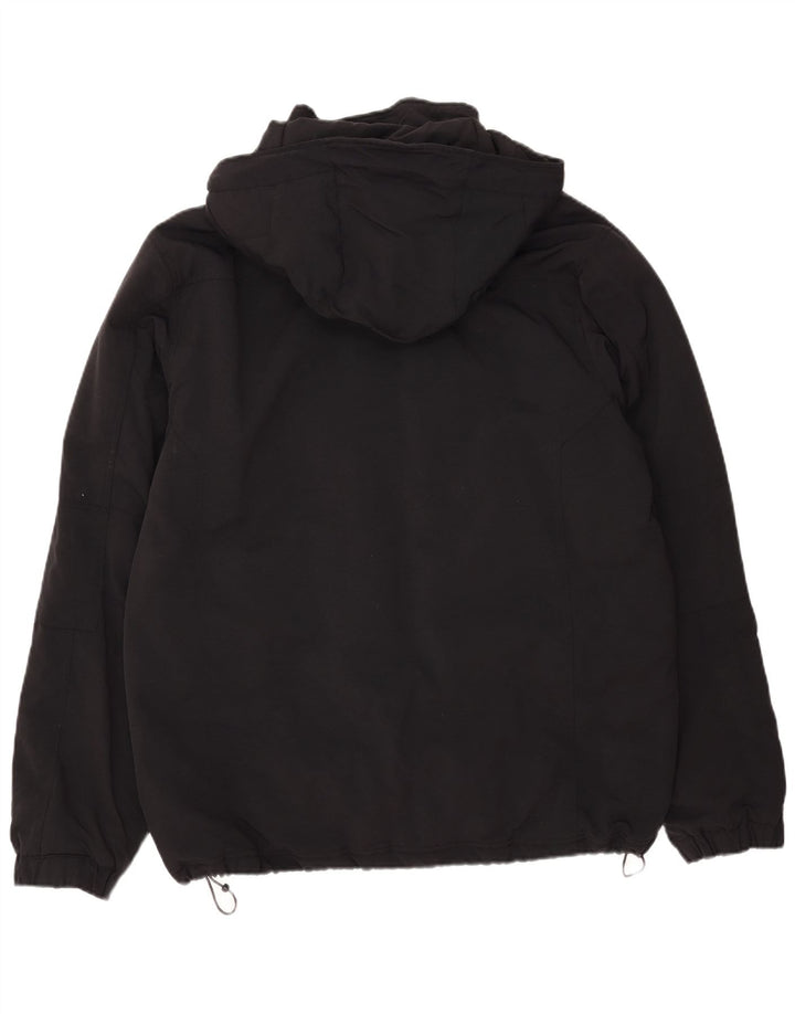 WOOLRICH Mens Hooded Padded Jacket UK 44 2XL Black Nylon