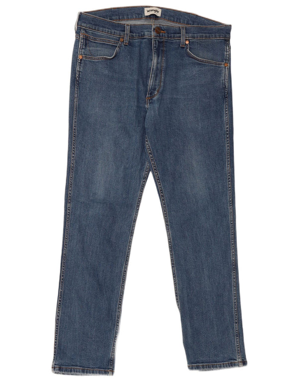 Мужские прямые джинсы Wrangler Greensboro W36 L32, синий хлопок
