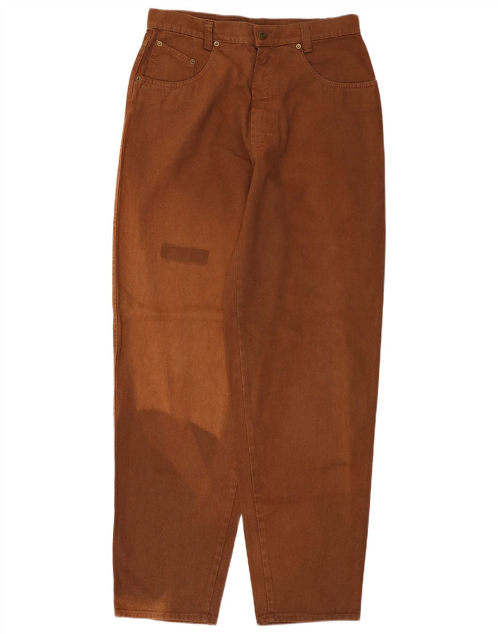 Мужские джинсы с высокой талией BERRI W34 L34, коричневые, хлопок