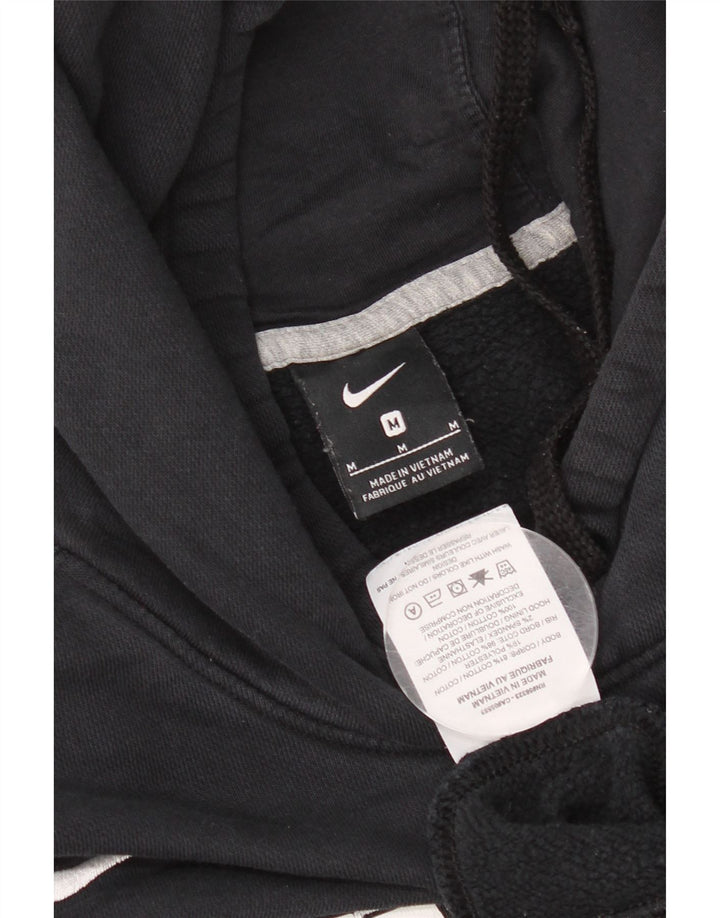 Мужской джемпер с капюшоном с рисунком Nike, средний черный, хлопковый