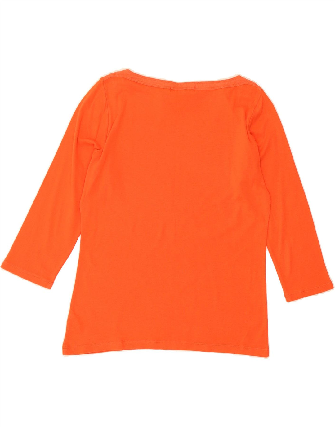 RALPH LAUREN Womens Top 3/4 Sleeve UK 14 Medium Orange Cotton Vintage Ralph Lauren and Second-Hand Ralph Lauren from Messina Hembry 