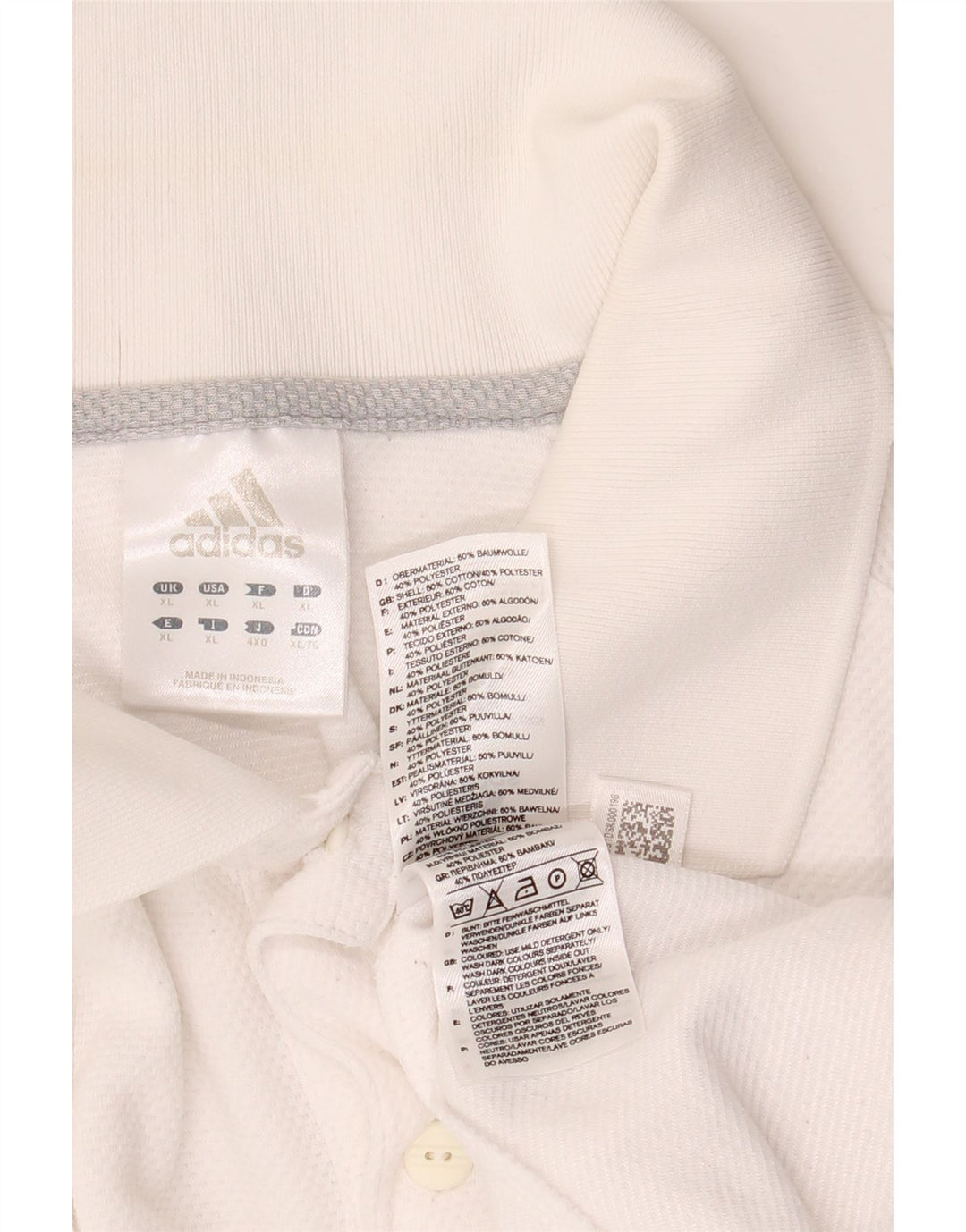 Мужская рубашка поло Adidas XL, белый хлопок