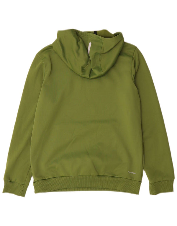 Джемпер с капюшоном Adidas Climawarm для мальчиков 11-12 лет, полиэстер цвета хаки