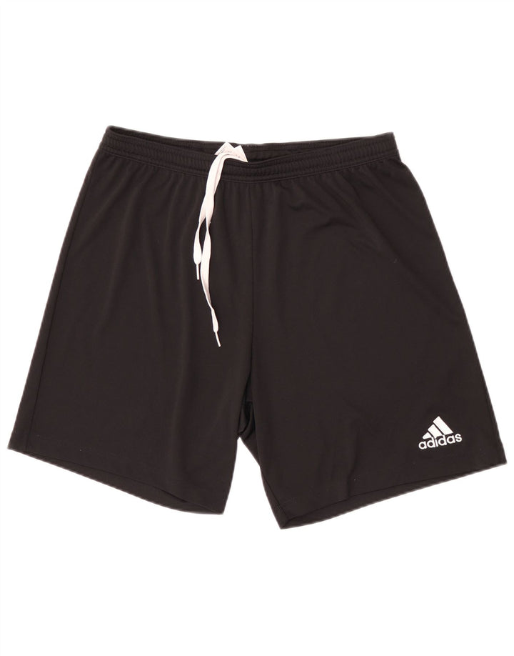 Мужские спортивные шорты Adidas, большие черные из полиэстера