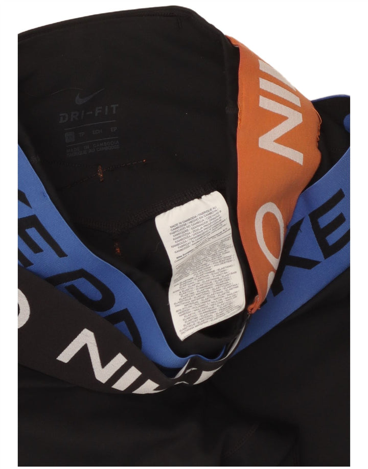 Женские леггинсы с рисунком NIKE Dri Fit UK 4 XS, черный полиэстер