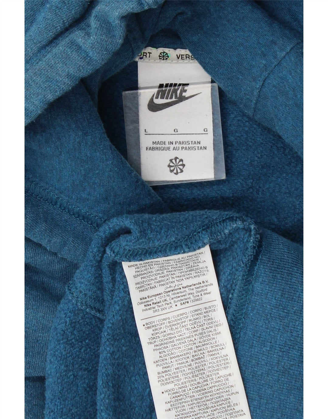 Мужской джемпер с капюшоном Nike, большой синий, хлопок