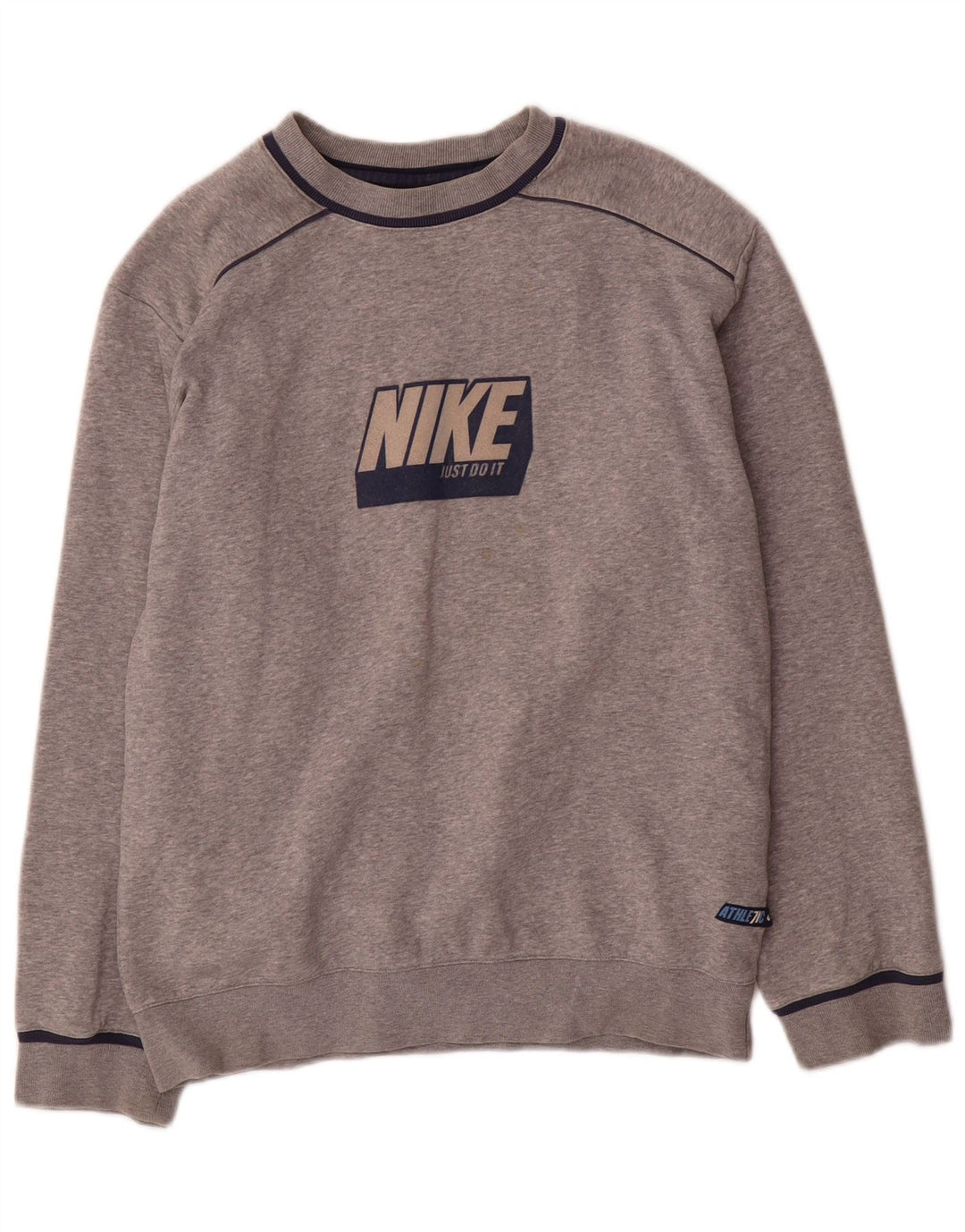 Джемпер с рисунком Nike для мальчиков 12–13 лет, большой серый в крапинку