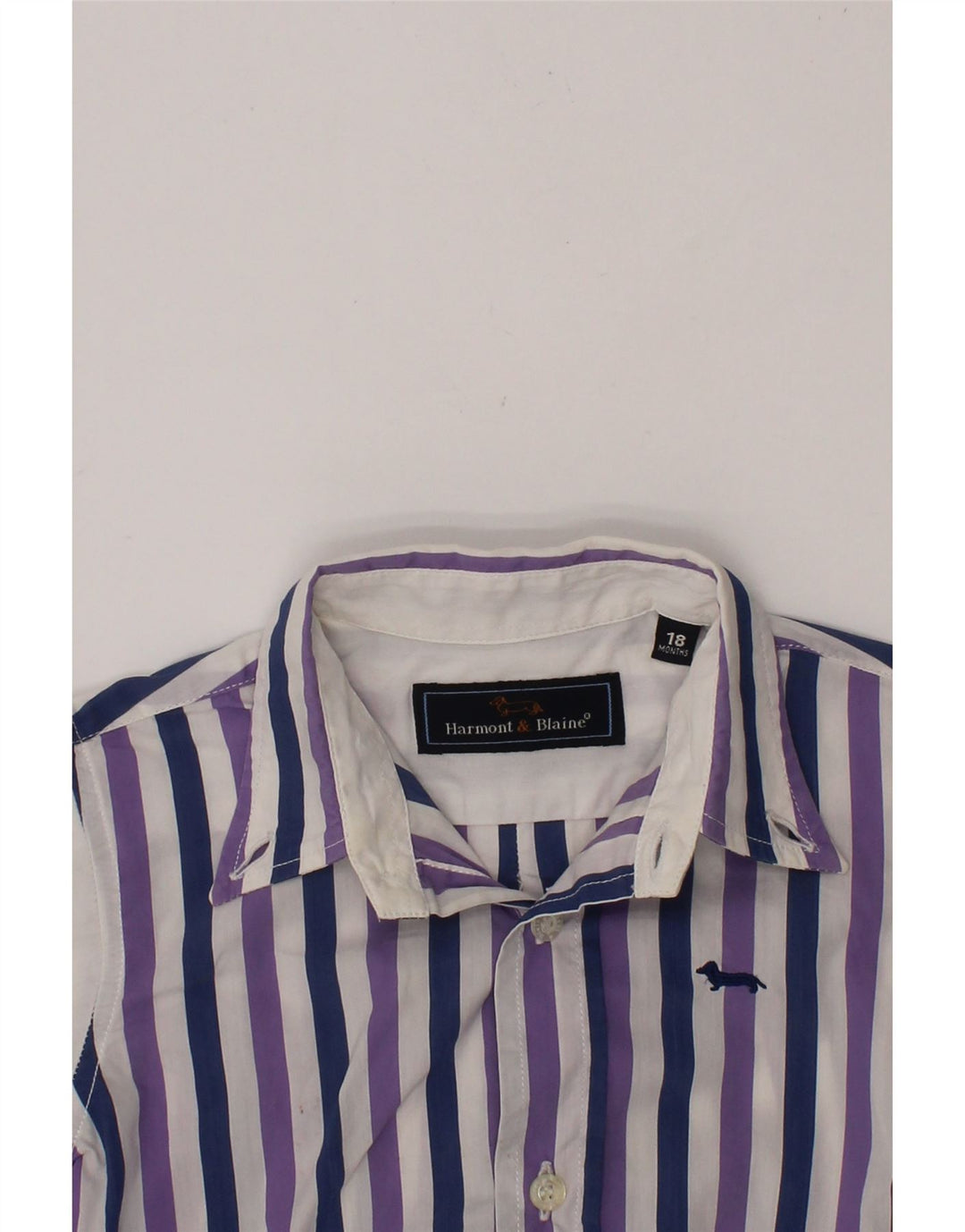 HARMONT & BLAINE Baby Boys Shirt 12-18 Months Multicoloured Striped Vintage Harmont & Blaine and Second-Hand Harmont & Blaine from Messina Hembry 