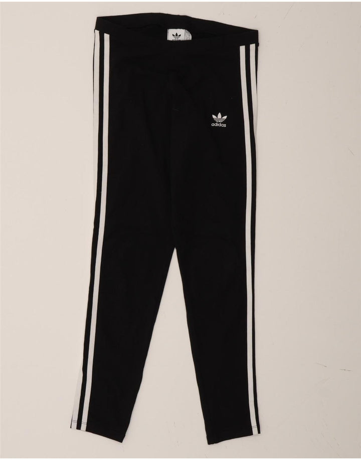 Женские леггинсы Adidas UK 10, маленькие черные хлопковые