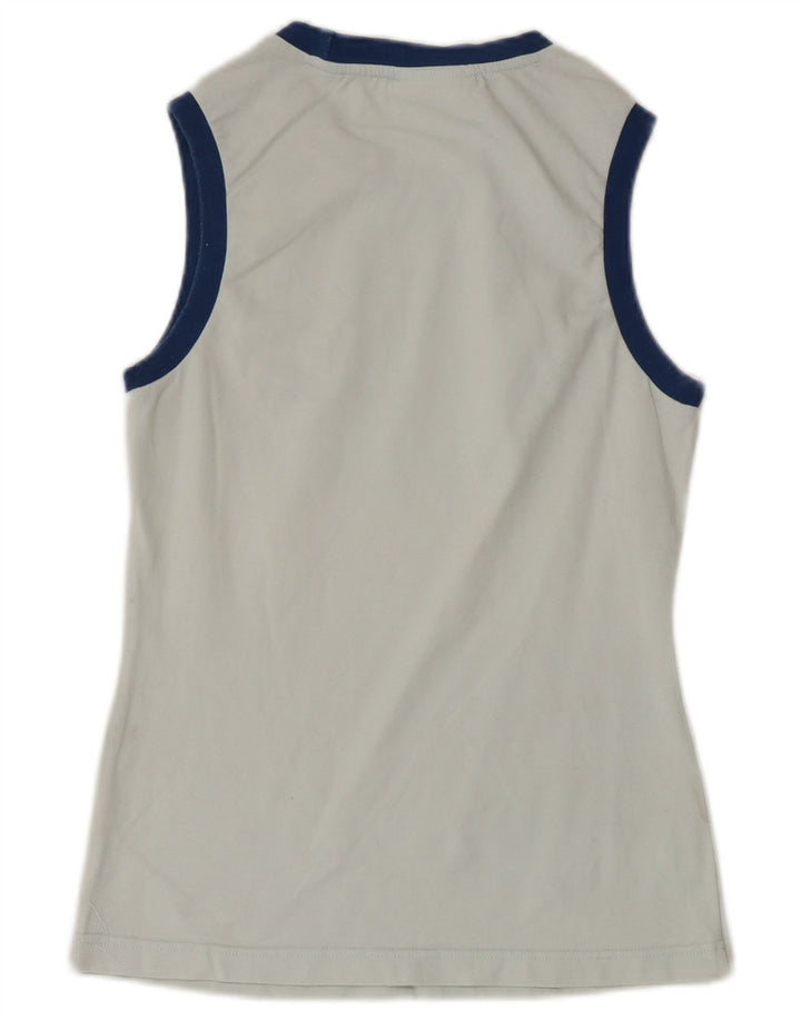 ADIDAS Womens Vest Top UK 8 Small Blue Cotton