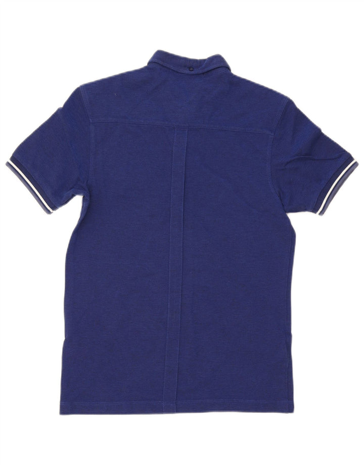 Мужская рубашка-поло Fred Perry, маленькая, темно-синяя, хлопковая полоска