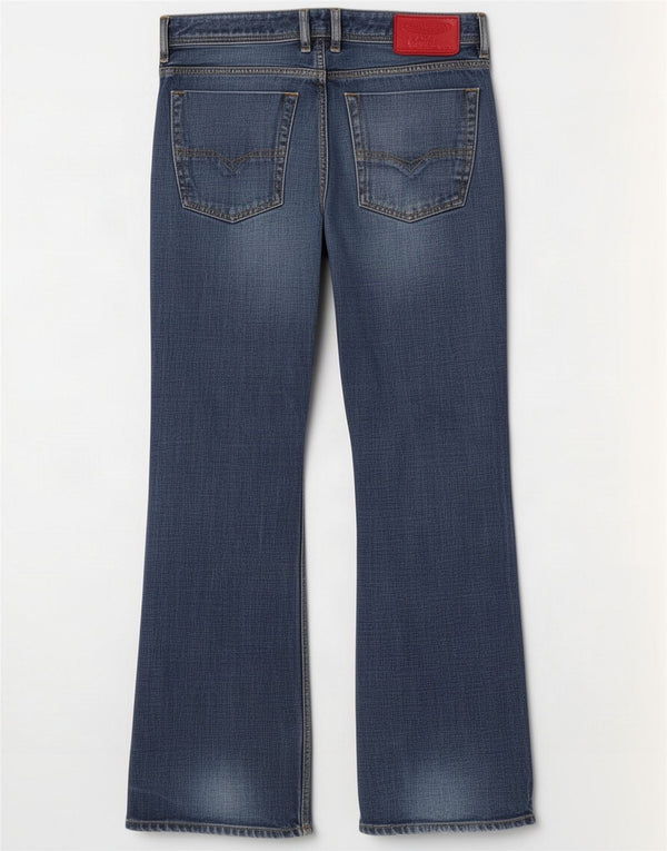 Diesel Mens Bootcut Jeans W32 L31 Blue Cotton