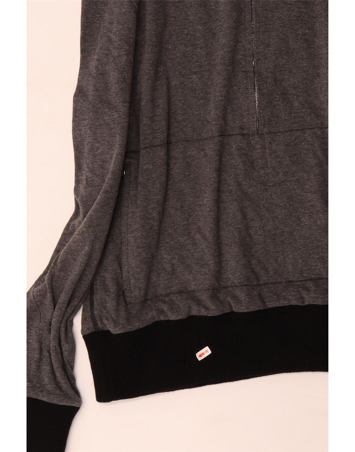 FRANCO ZICHE Мужской свитшот с воротником на молнии, большой серый цветной блок