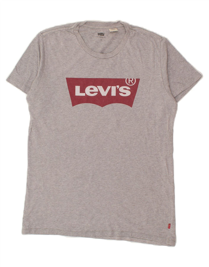 LEVI'S Mens Graphic T-Shirt Top Small Grey Vintage Levi's and Second-Hand Levi's from Messina Hembry 